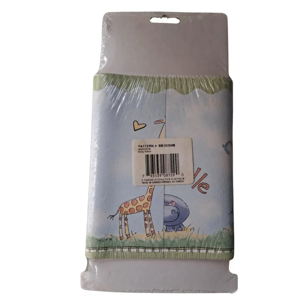 Wallpaper Border Jungle Safari Wildlife Animals Mommy & Me Baby Nursery Decor